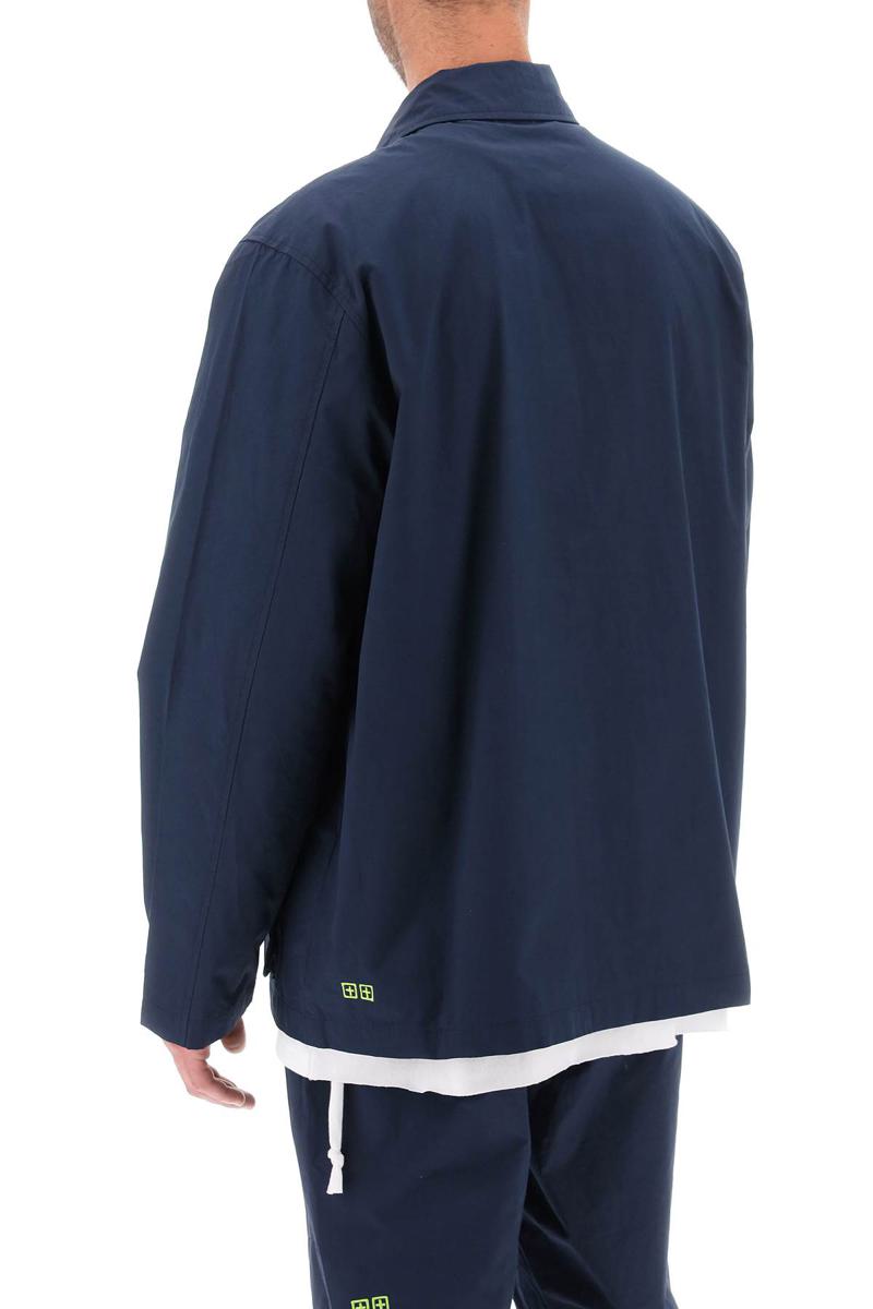 Shop Ksubi 'detonate' Technical Cotton Jacket In Blu