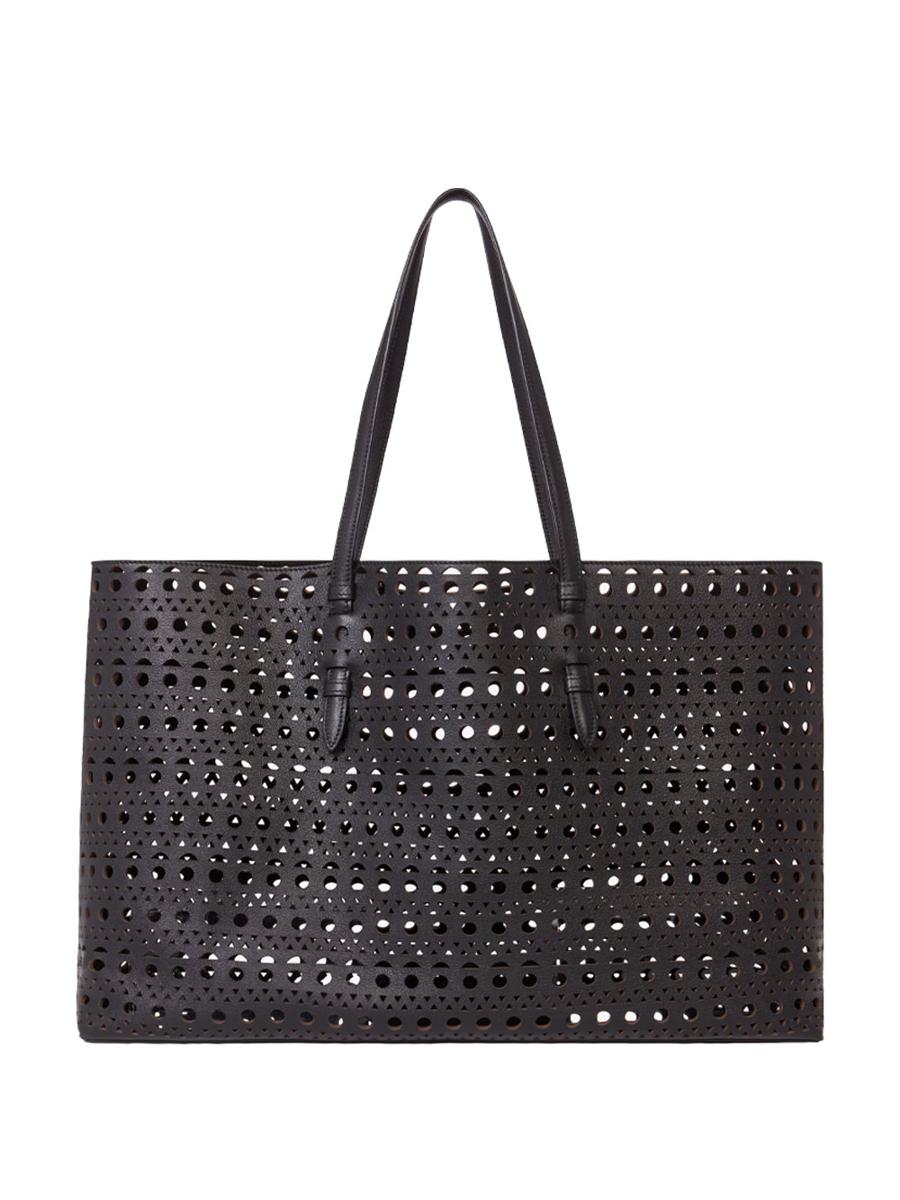 Shop Alaïa Mina 44 Tote  Bags In Black