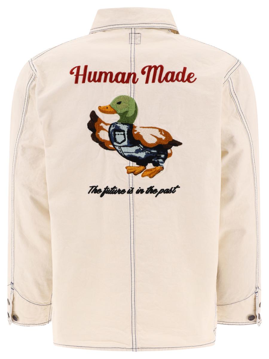 Shop Human Made "garment Dyed" Jacket In White