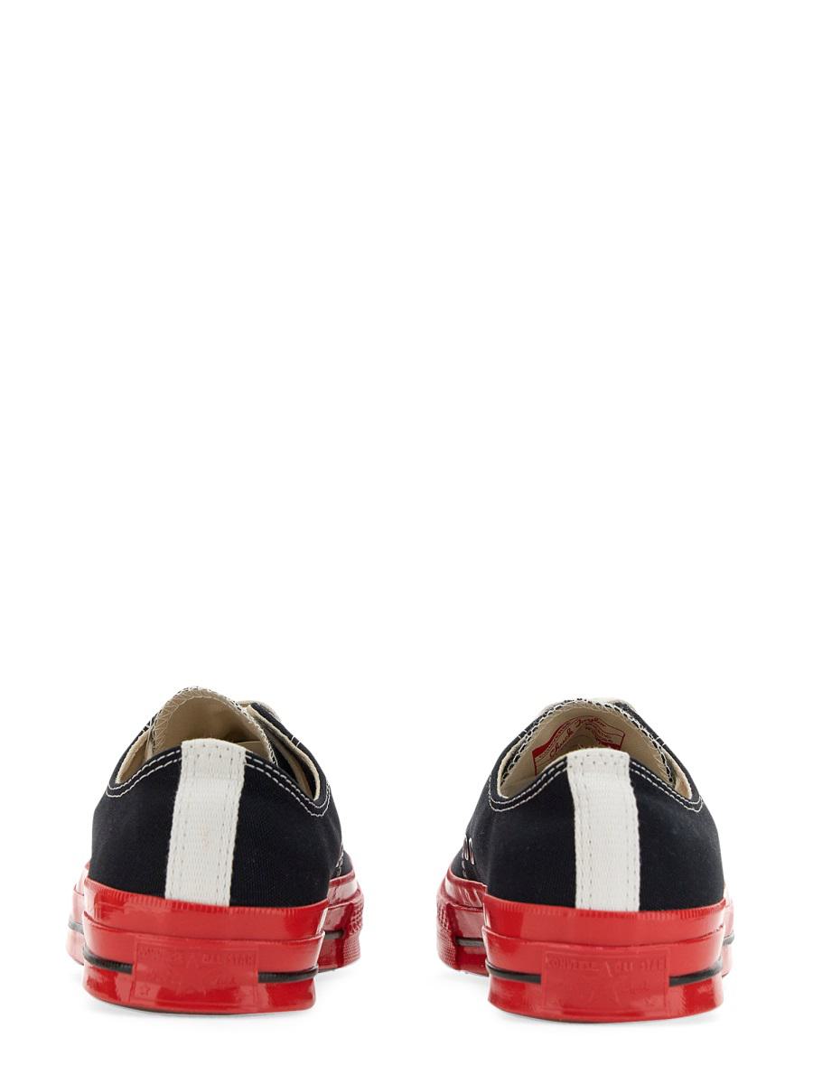 Shop Comme Des Garçons Play X Converse Heart Print Sneaker In Black