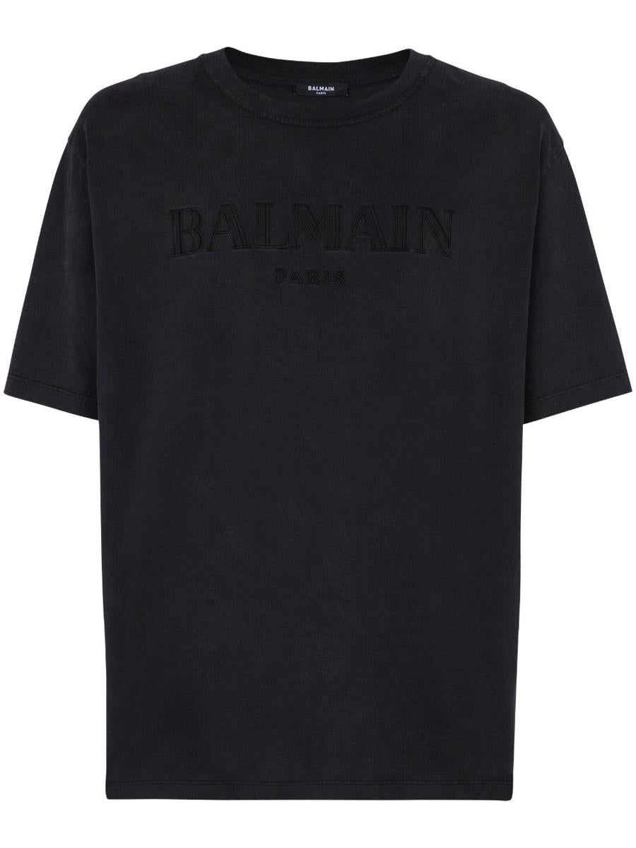 Shop Balmain T-shirts And Polos In Grey
