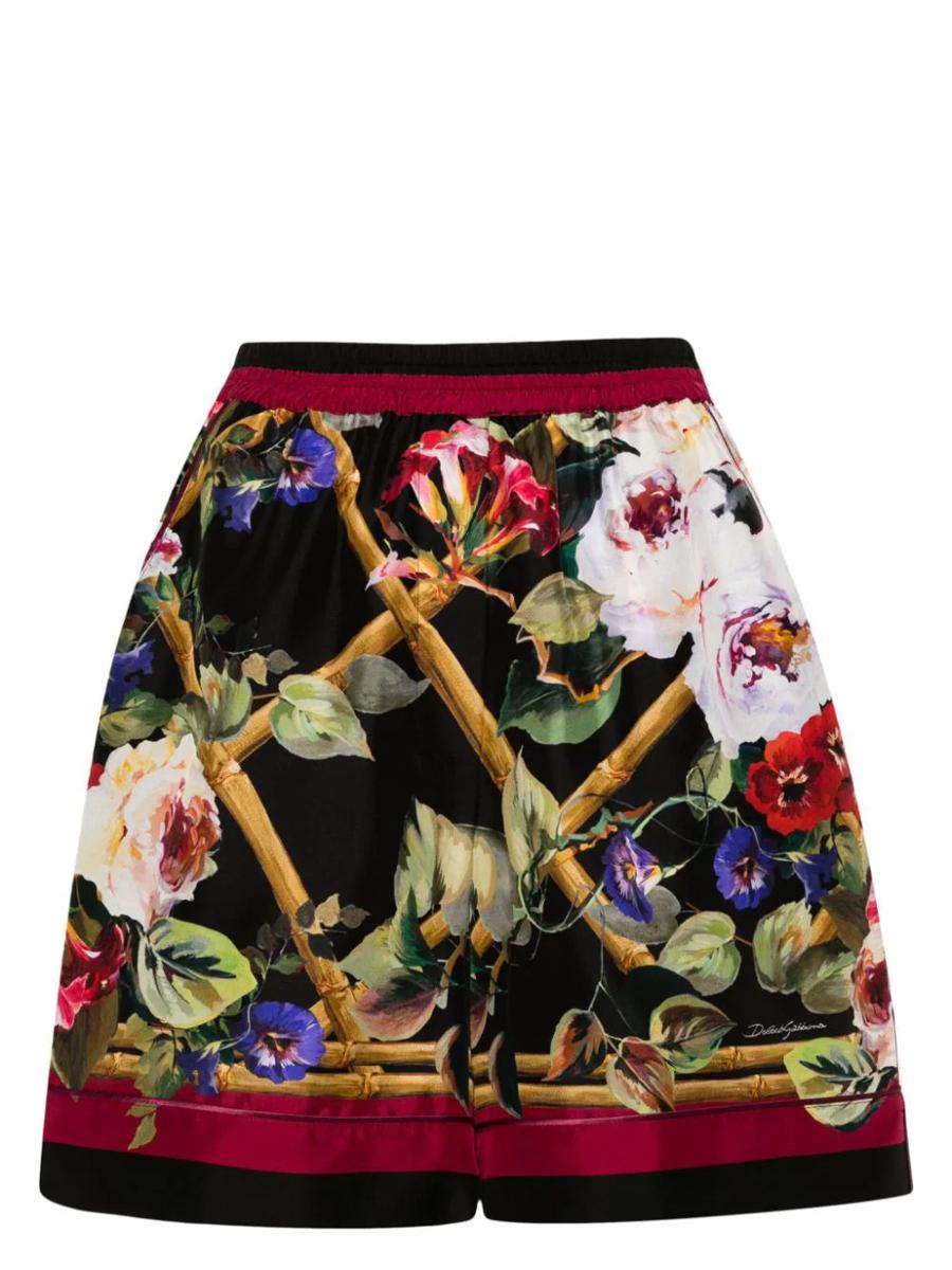 Dolce & Gabbana Ftam7t Woman Roseto Con Greca Shorts