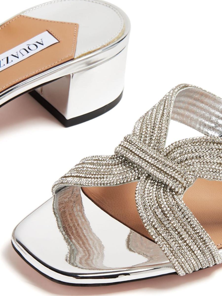 Shop Aquazzura Sandals In Silver