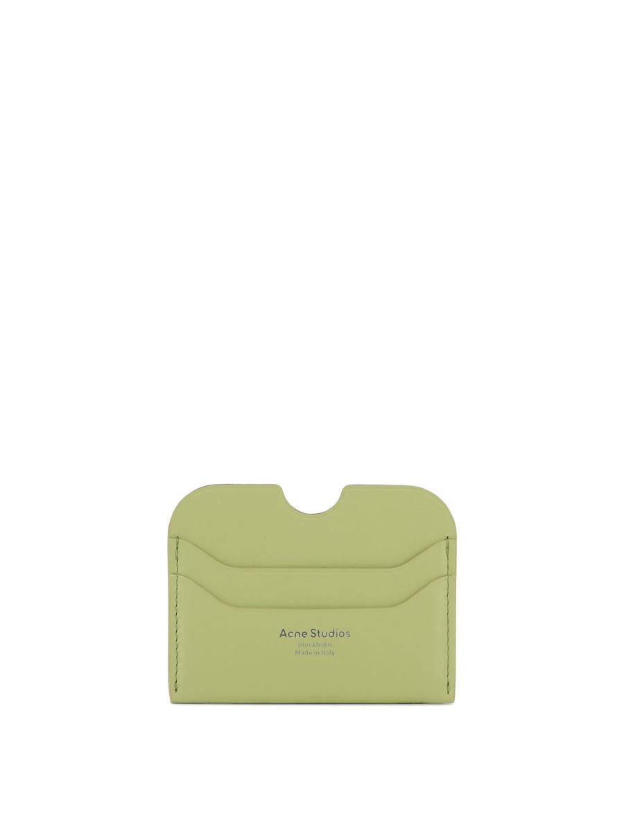 Shop Acne Studios Cardholder With Logo In Green