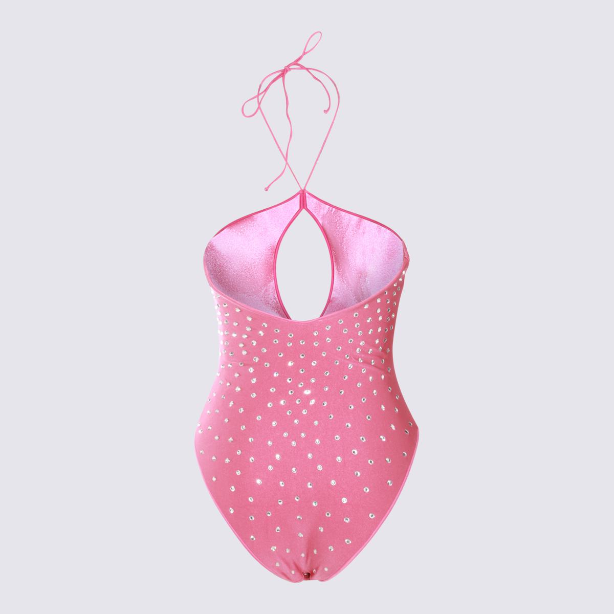 Shop Oseree Oséree  Pink Gem One-piece Swimsuit