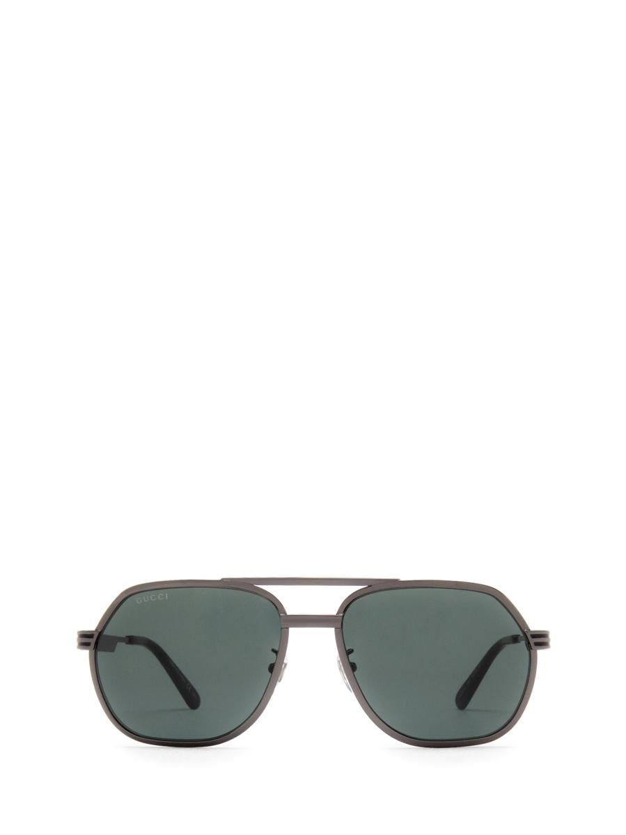 Shop Gucci Eyewear Sunglasses In Ruthenium