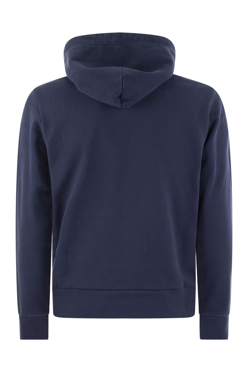 Shop Polo Ralph Lauren Hooded Sweatshirt Rl In Navy