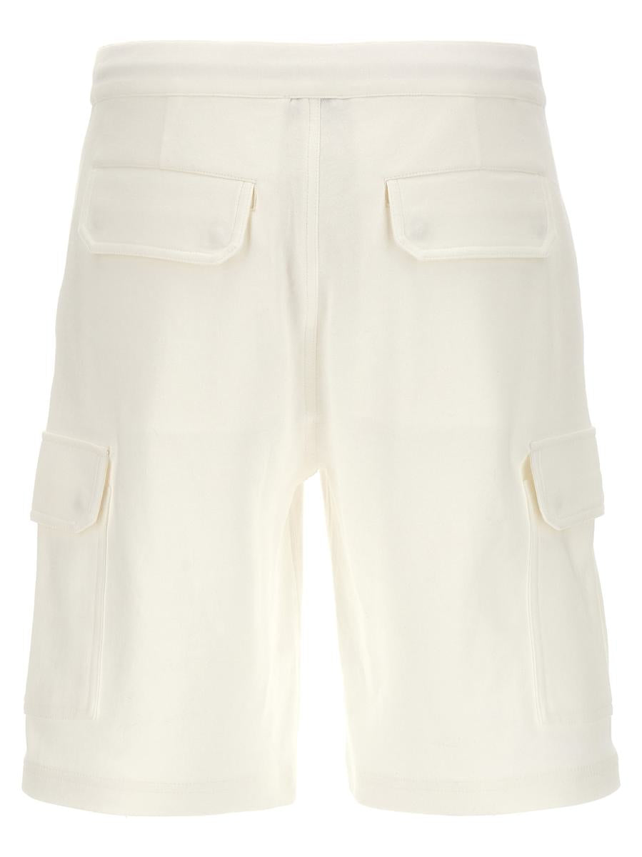 Shop Brunello Cucinelli Cargo Bermuda Shorts In White