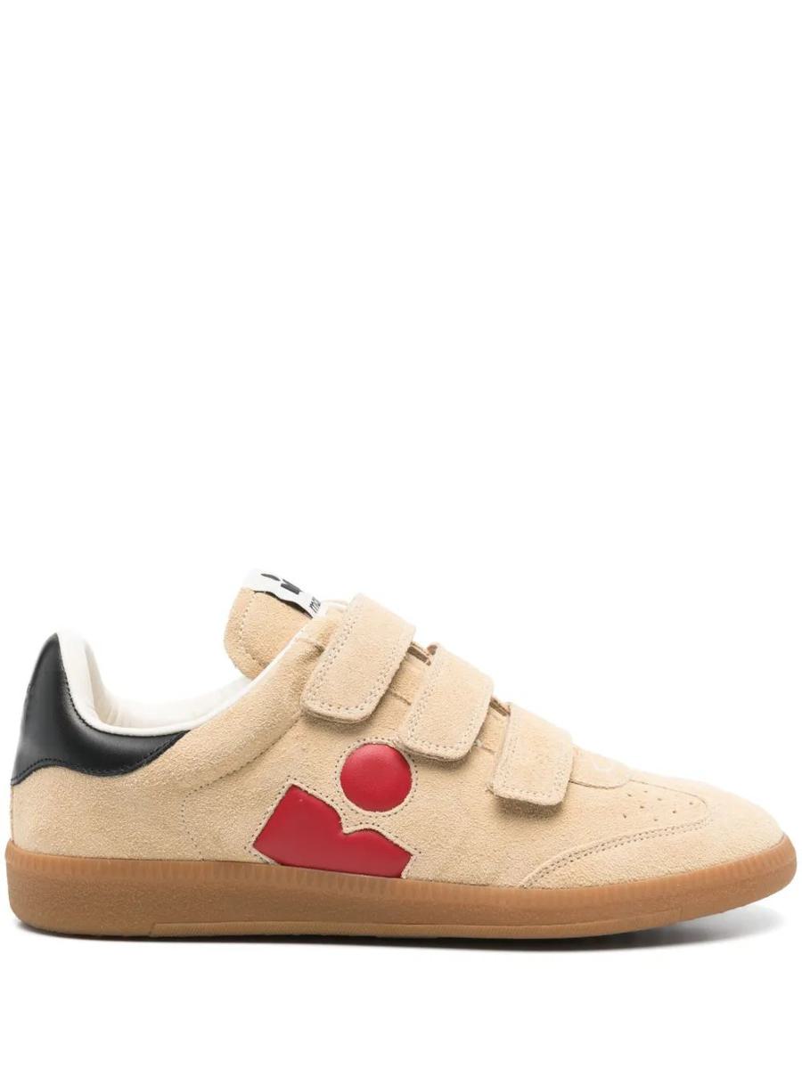 Isabel Marant Beth Mixed Leather Triple-grip Sneakers In Brown