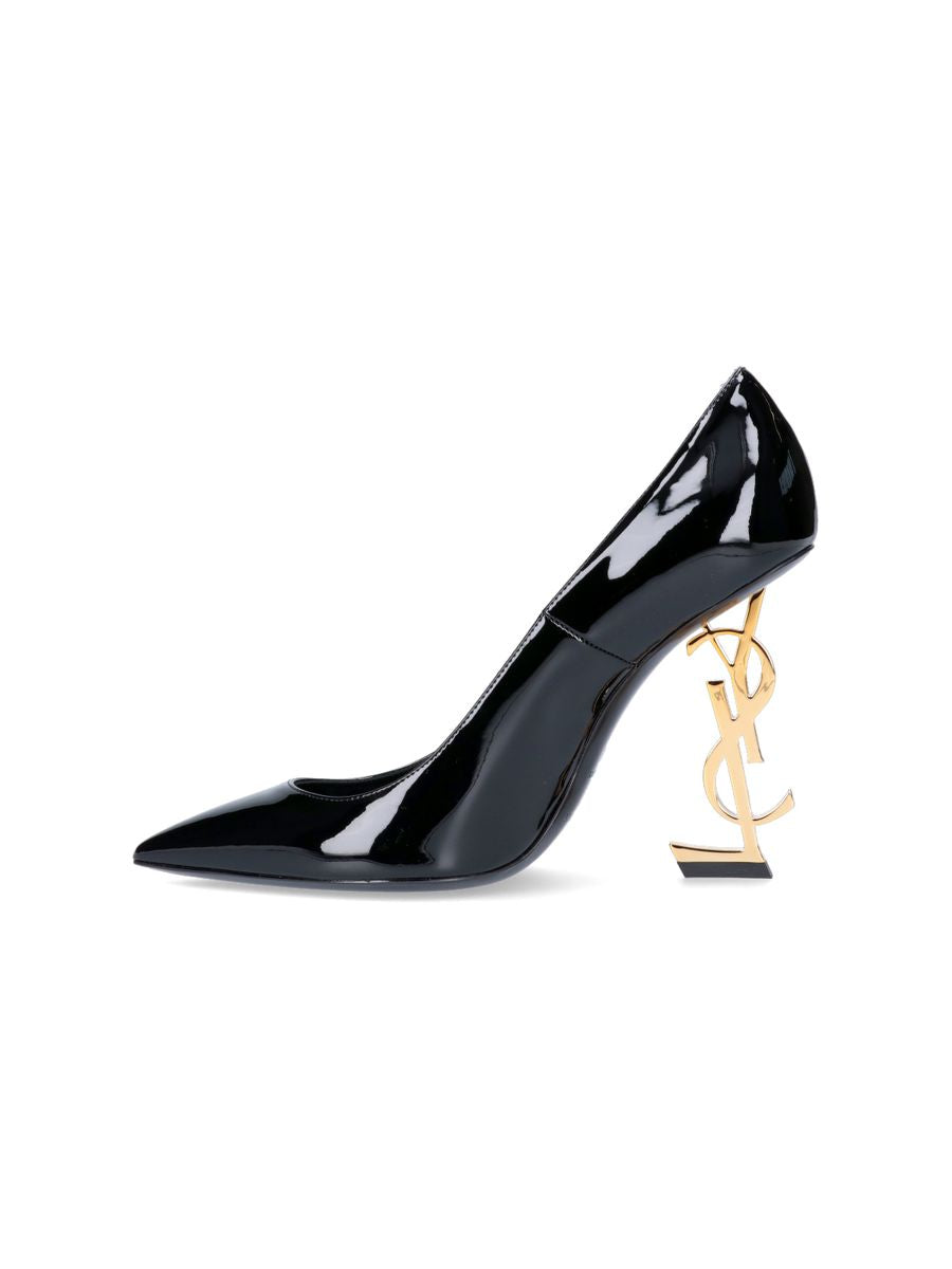 Shop Saint Laurent Opyum Patent Leather Pumps In Black