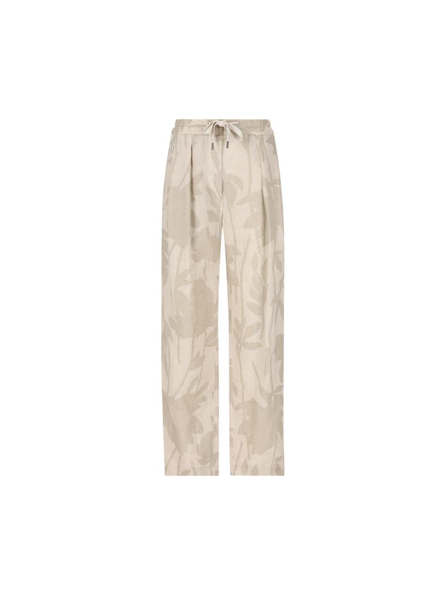 Shop Brunello Cucinelli Trousers In Natural