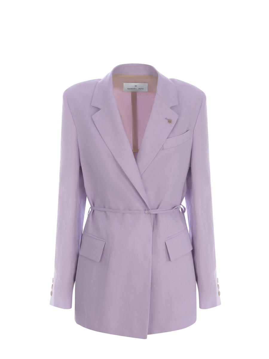 Shop Manuel Ritz Jacket In Lilac