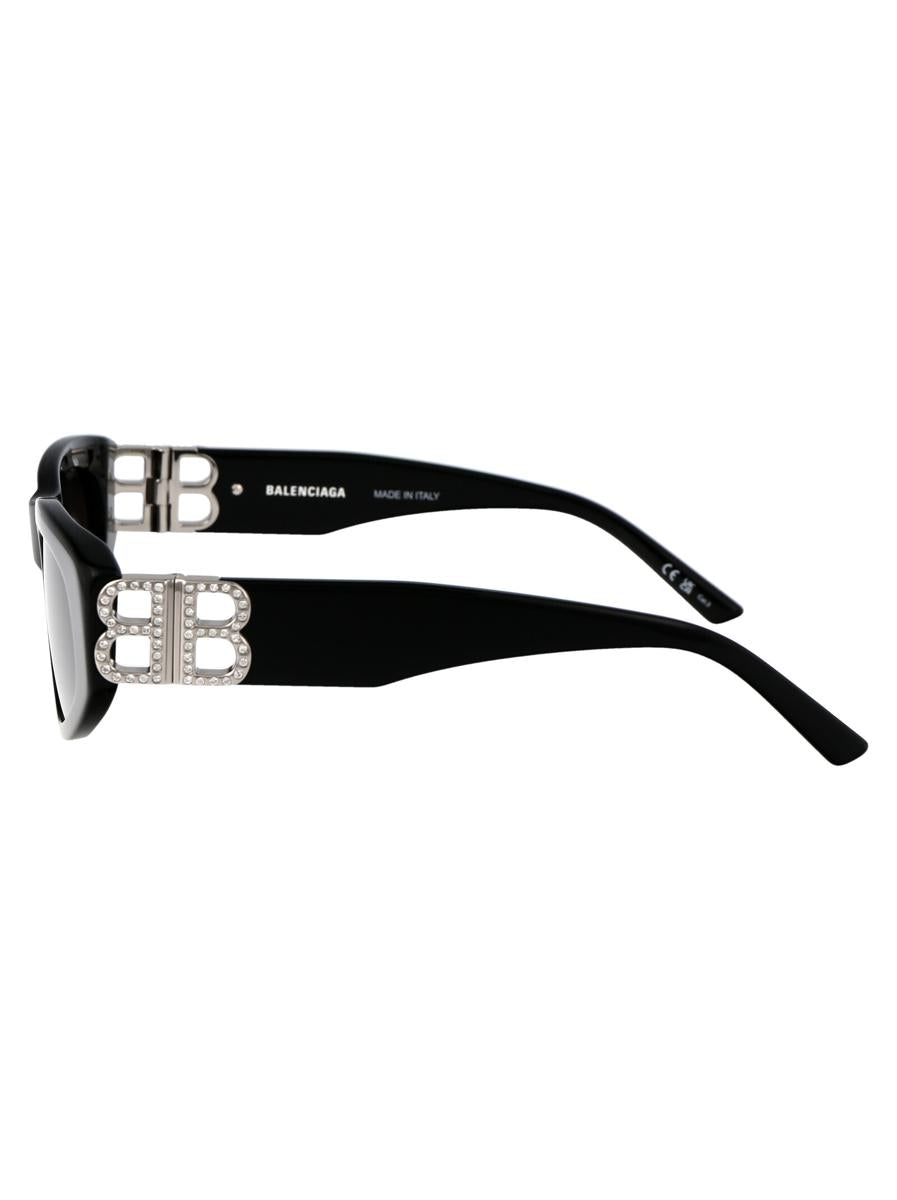 Shop Balenciaga Sunglasses In 018 Black Silver Grey