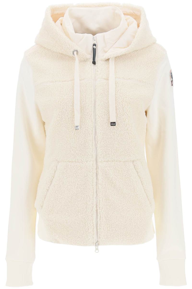 Shop Parajumpers 'moegi' Sherpa Fleece Jacket In Bianco