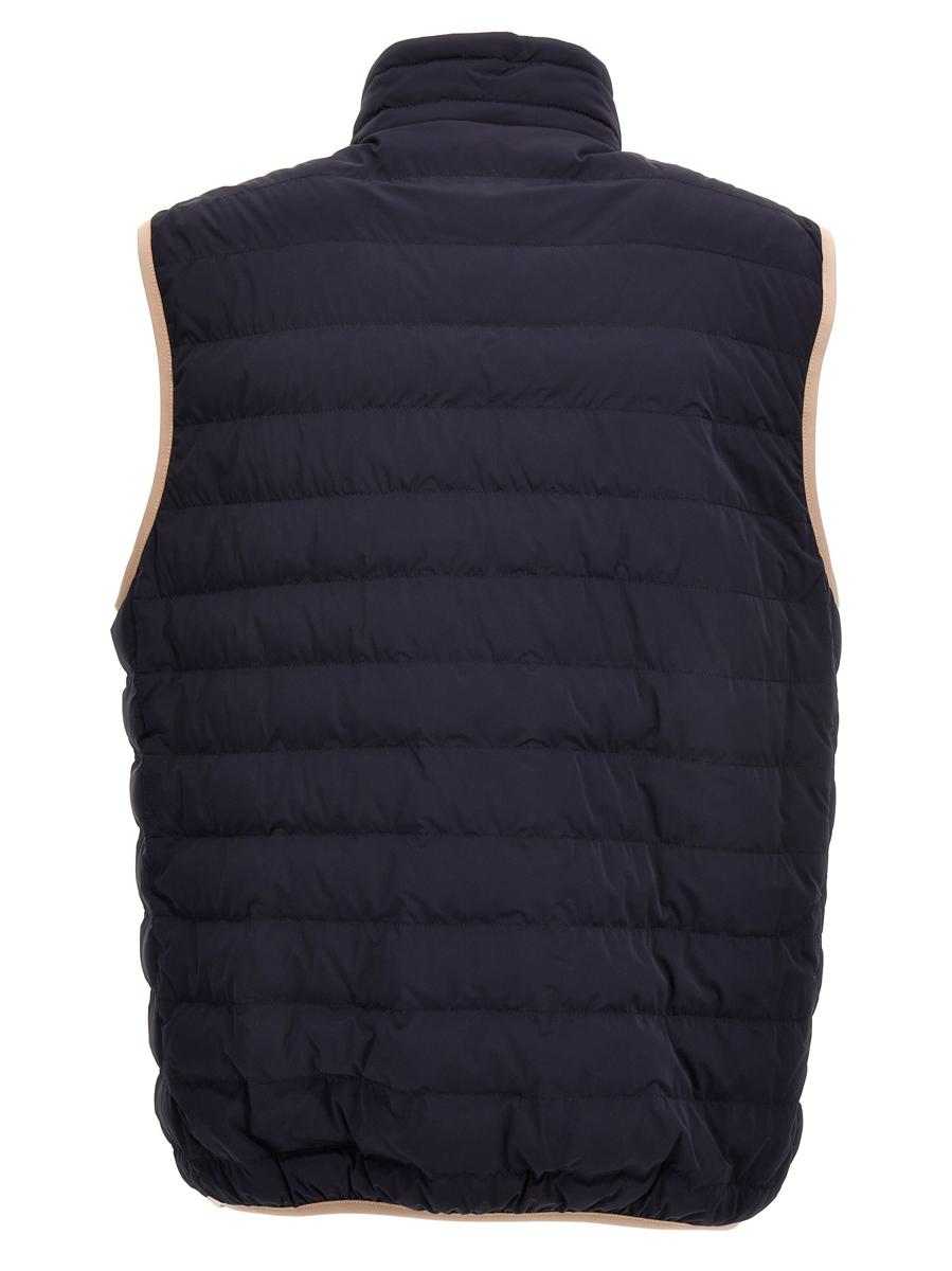 Shop Brunello Cucinelli Padded Vest In Blue