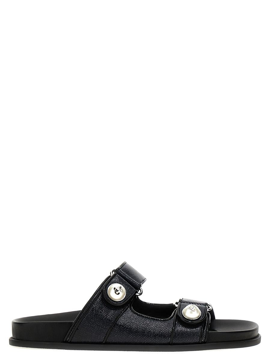 Shop Jimmy Choo 'fayence' Sandals In Black