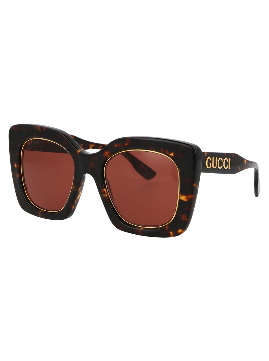 Shop Gucci Sunglasses In 003 Havana Havana Brown