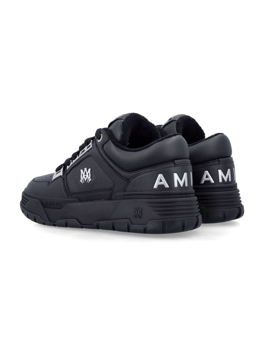Amiri Black Sneakers With Logo Patch On The Side And Logo Lettering On The Rear In Leather Man In Black
