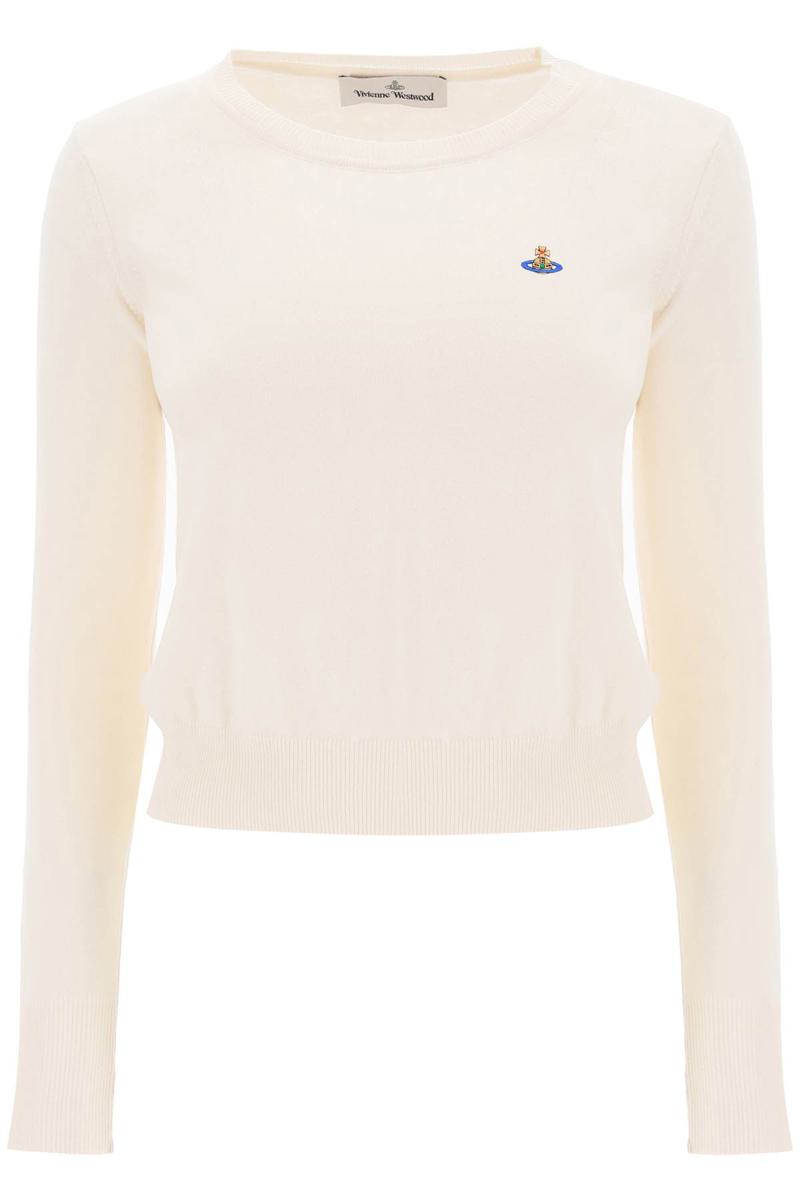 Shop Vivienne Westwood Embroidered Logo Pullover In Bianco
