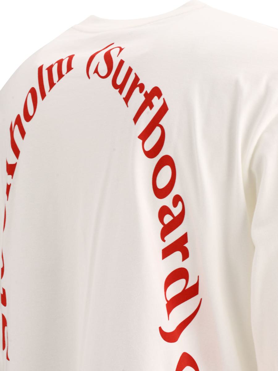 Shop Stockholm Surfboard Club "arch Logo" T-shirt In White