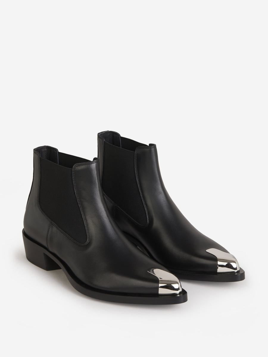 Shop Alexander Mcqueen Punk Chelsea Boots In Smooth Leather