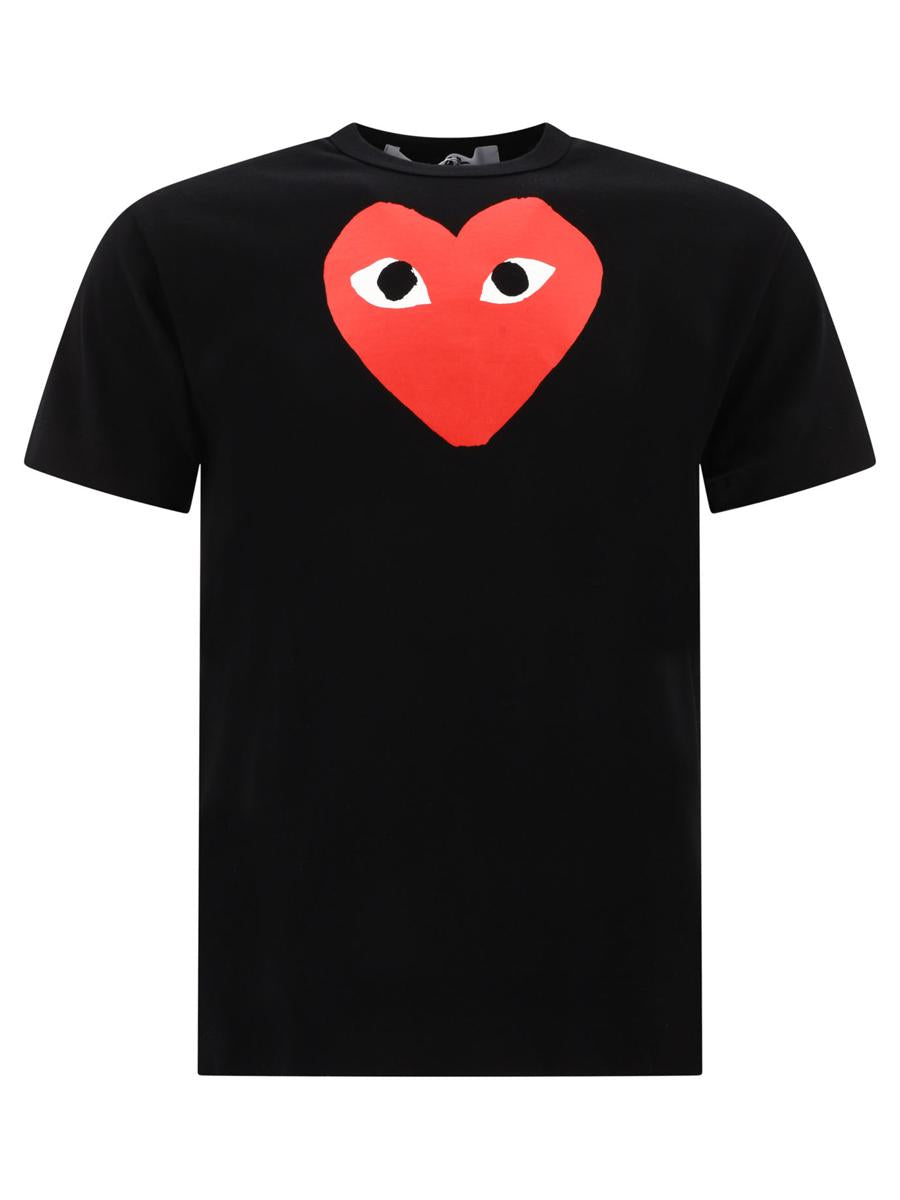 Shop Comme Des Garçons Play "mega Heart" T-shirt In Black