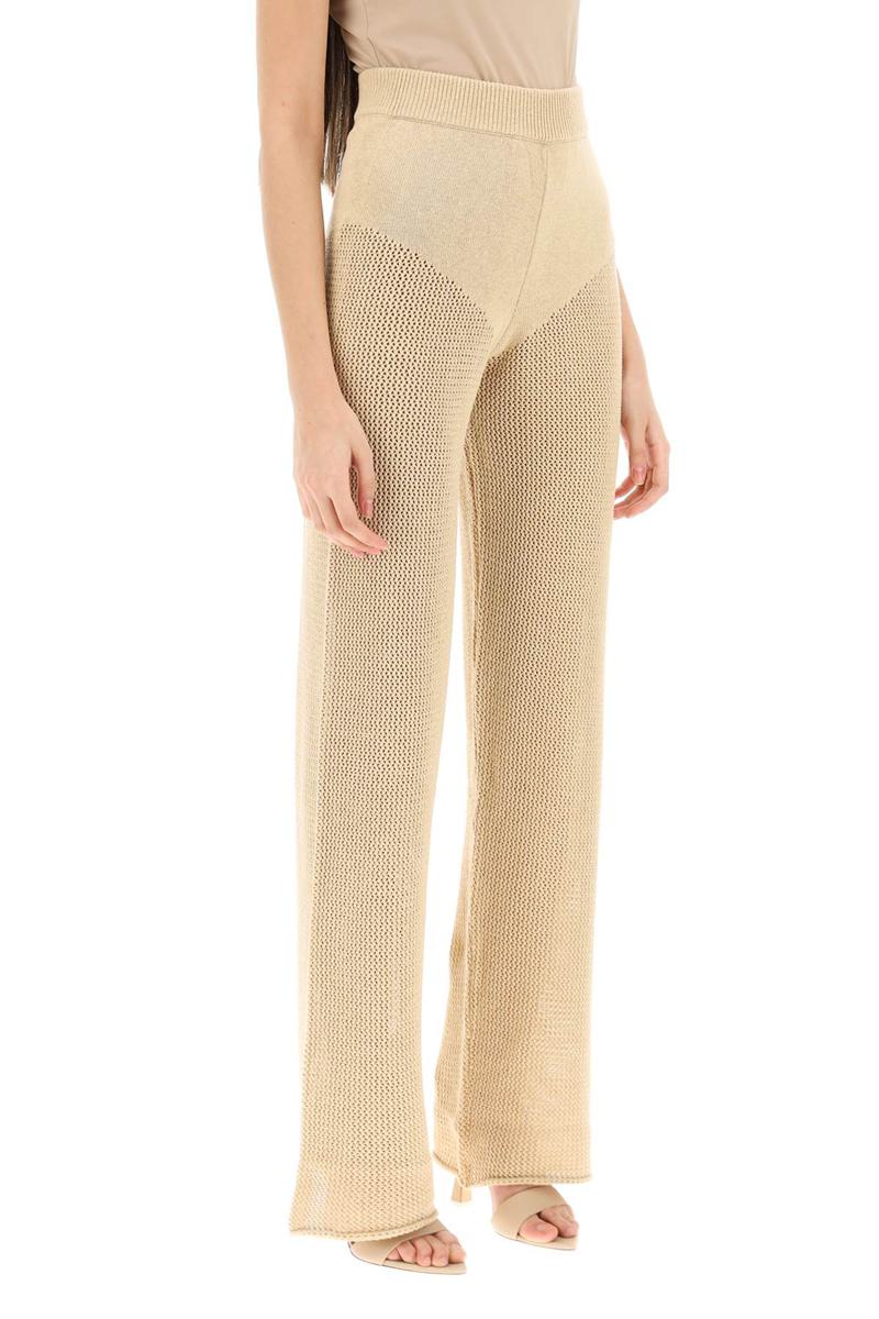 Shop Mvp Wardrobe 'cambria' Openwork Pants In Beige