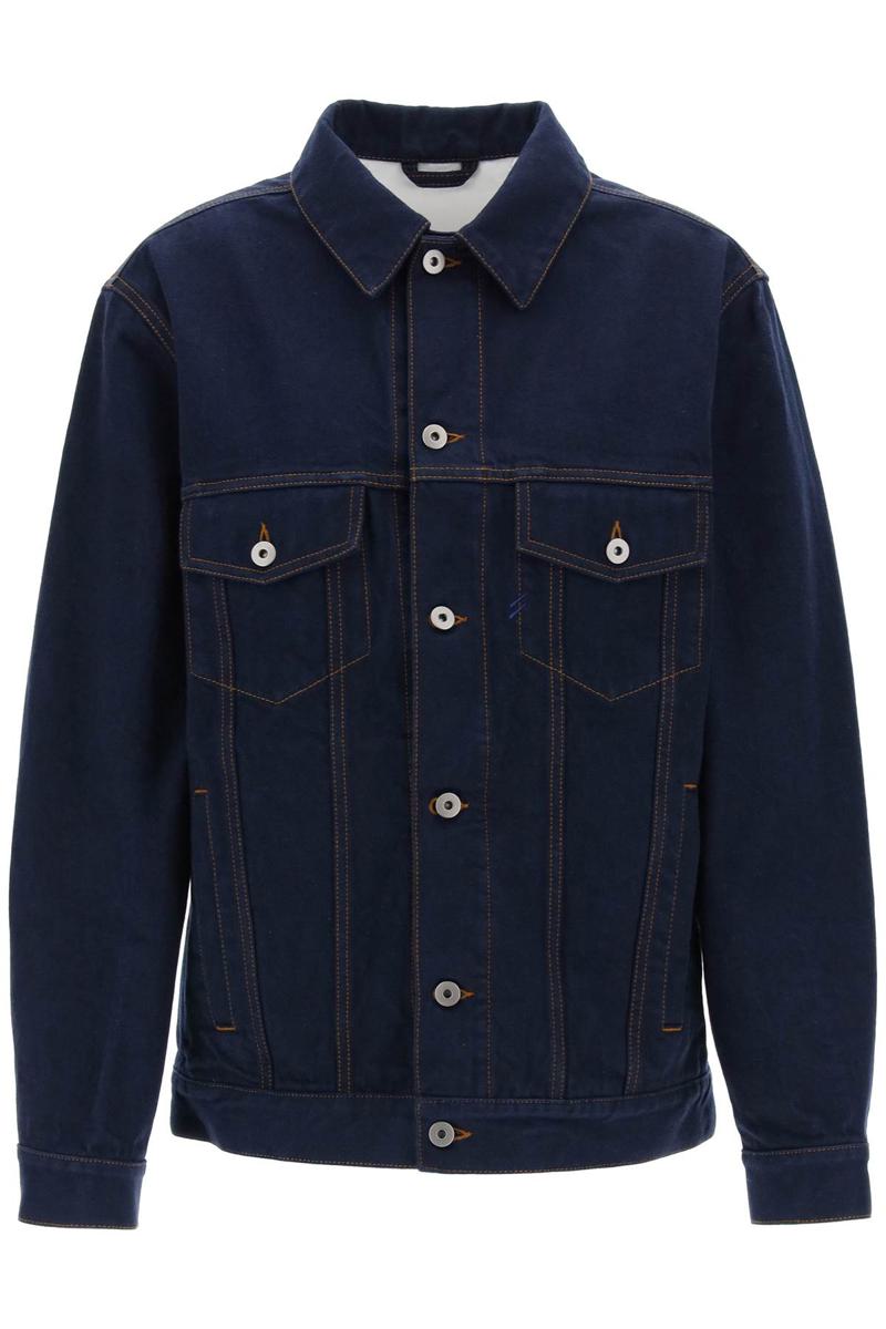 Shop Burberry Japanese Denim Jacket For Men/w In Blu