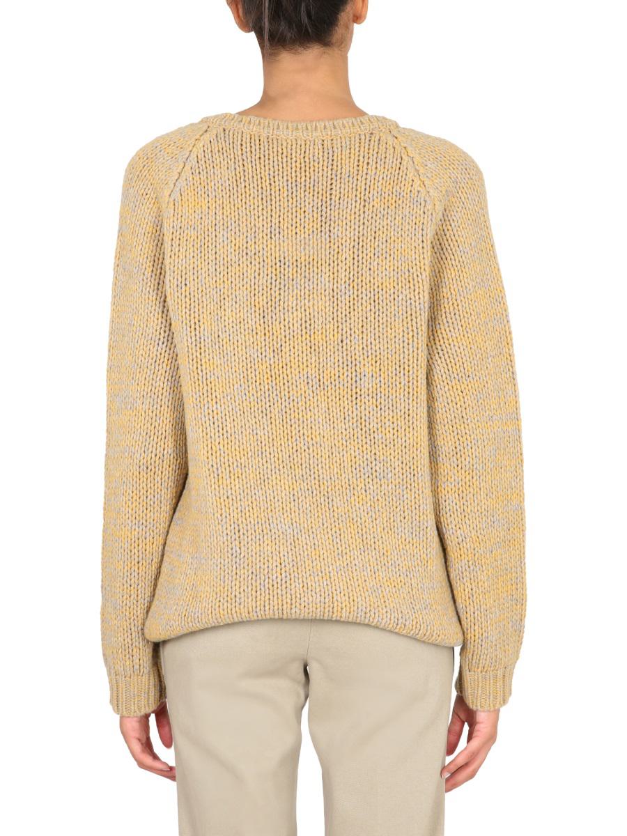 Shop Aspesi V-neck Sweater In Yellow