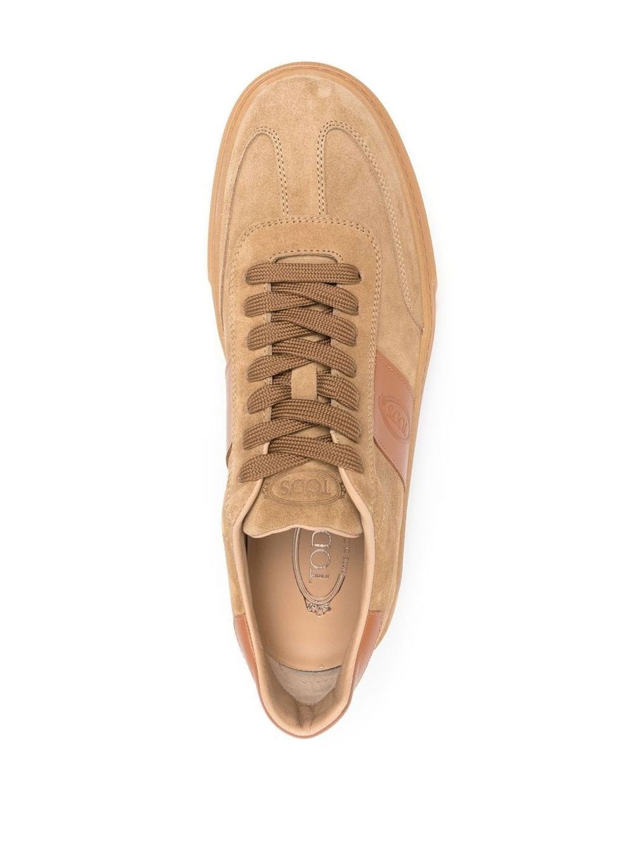 Shop Tod's Sneakers In Beige O Tan