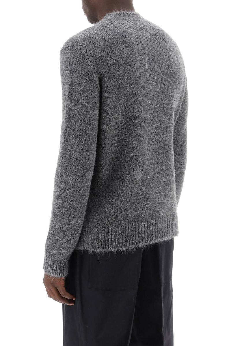 Shop Jil Sander Alpaca Crew Neck Sweater In Grigio