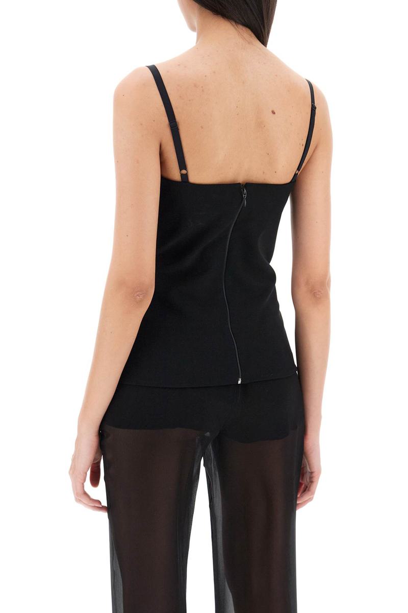 Shop Nensi Dojaka Cut-out Top With Padded Cup In Nero