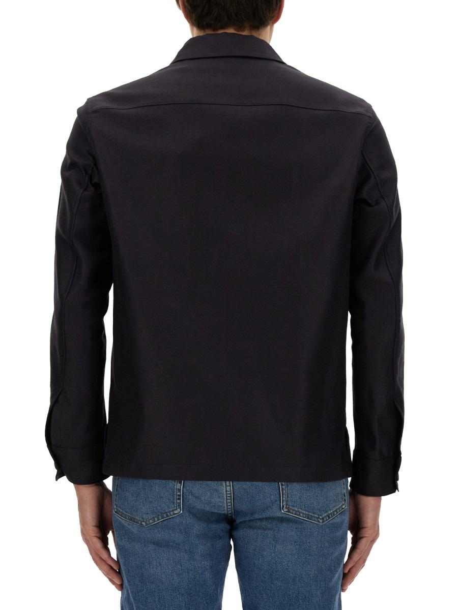 Shop Zegna Oversize Shirt In Blue