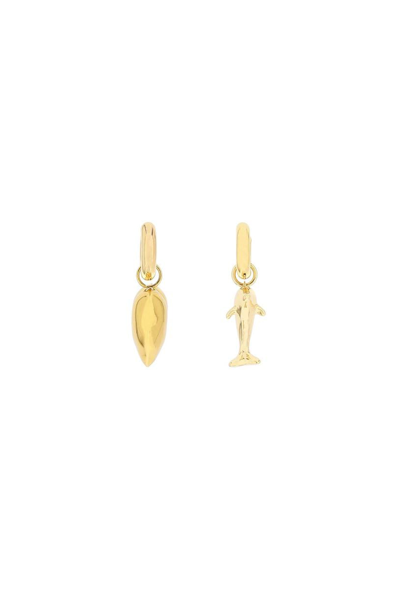 Shop Timeless Pearly Earrings With Charms In Oro