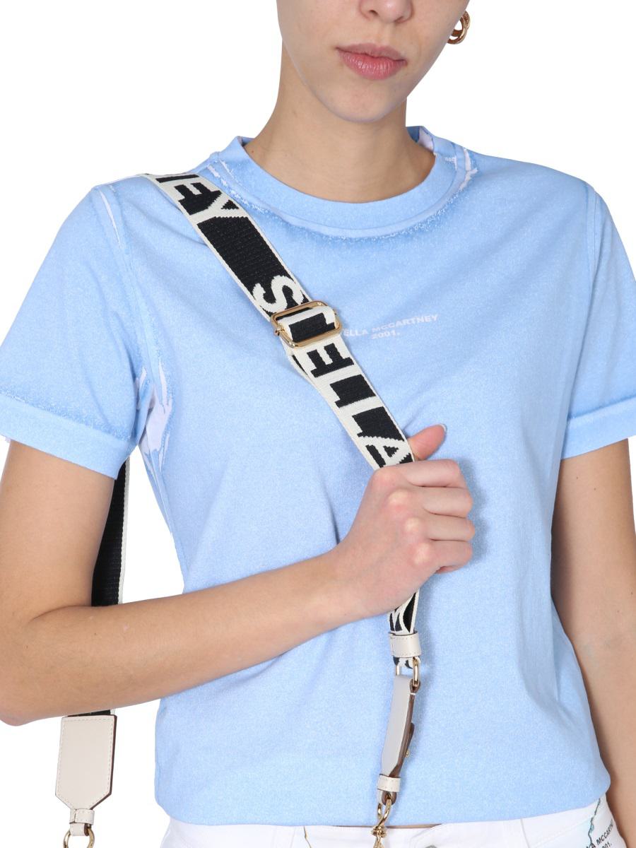 Shop Stella Mccartney Crew Neck T-shirt In Azure