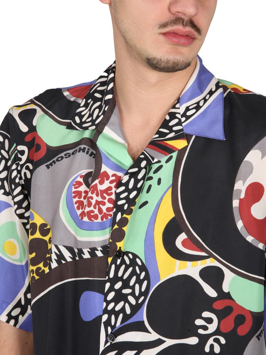 Shop Moschino Psychedelic Print Shirt In Multicolour