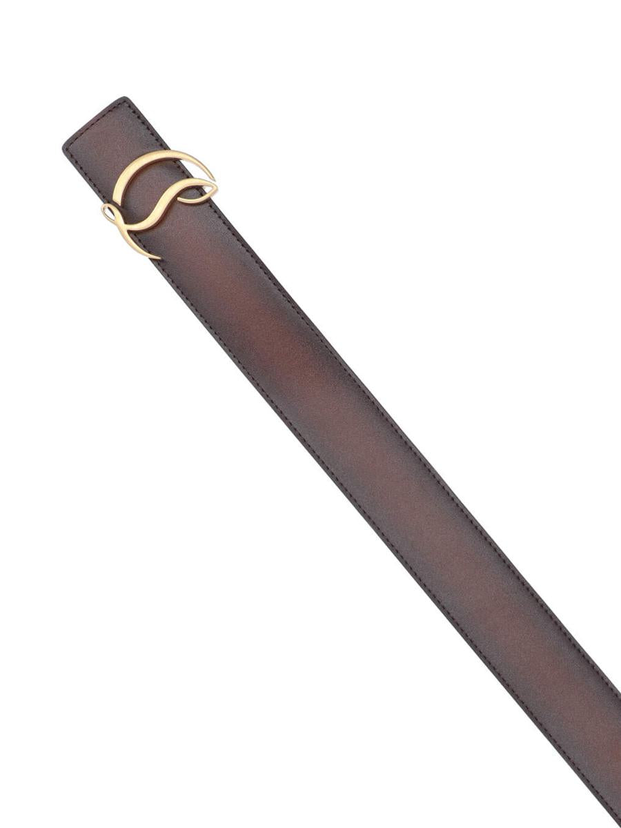 Shop Christian Louboutin Belts In Brown