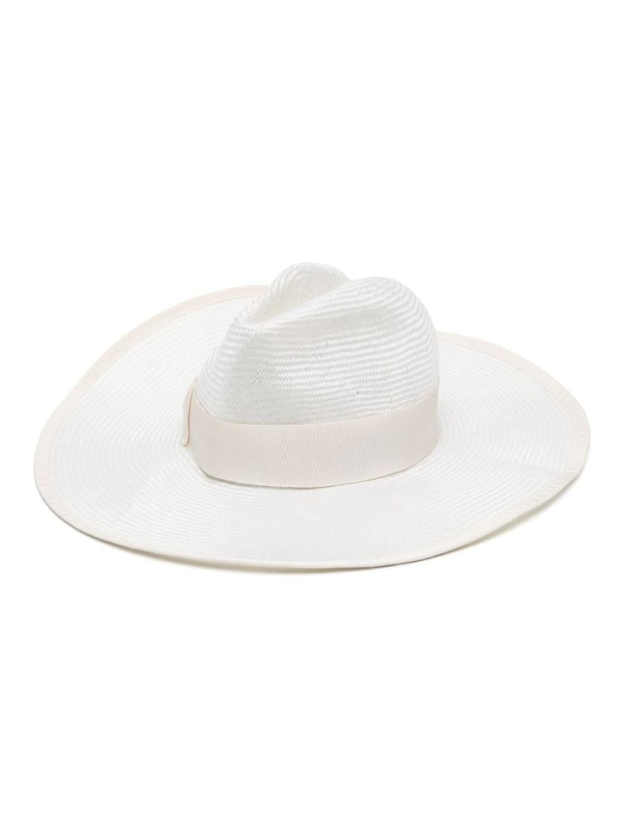 Shop Borsalino Sophie Straw Parasisol Hat In White