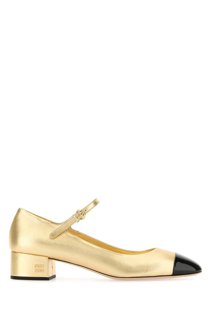 Miu Miu Heeled Shoes In Gold