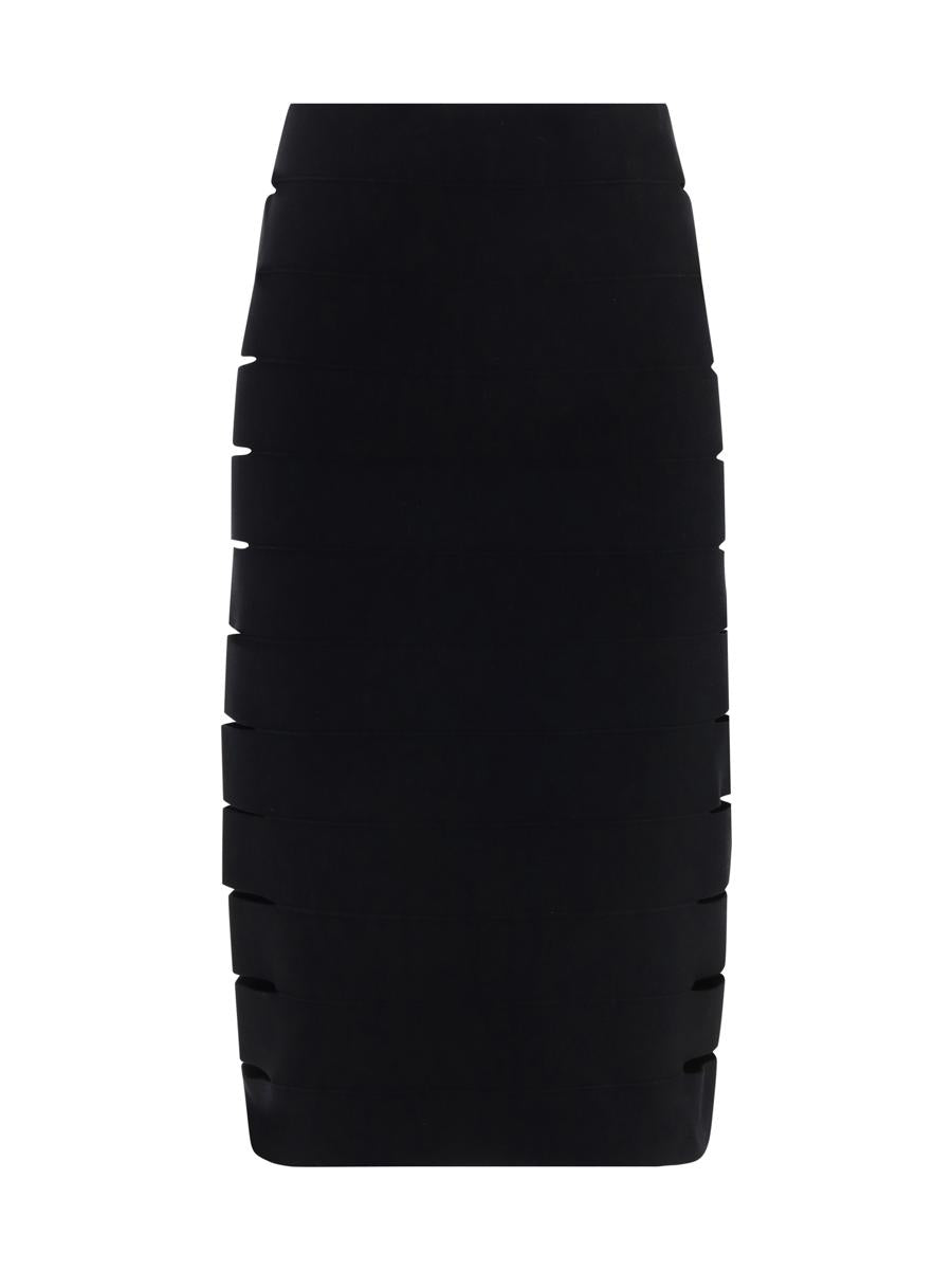 Shop Alaïa Skirts In Noir Alaia