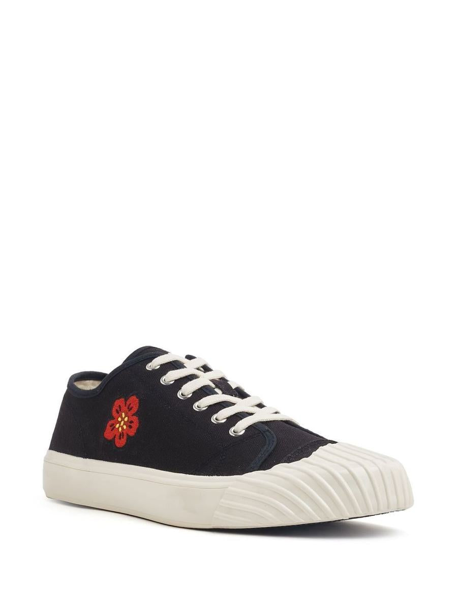 Shop Kenzo Lace-up Low-top Sneakers In Black