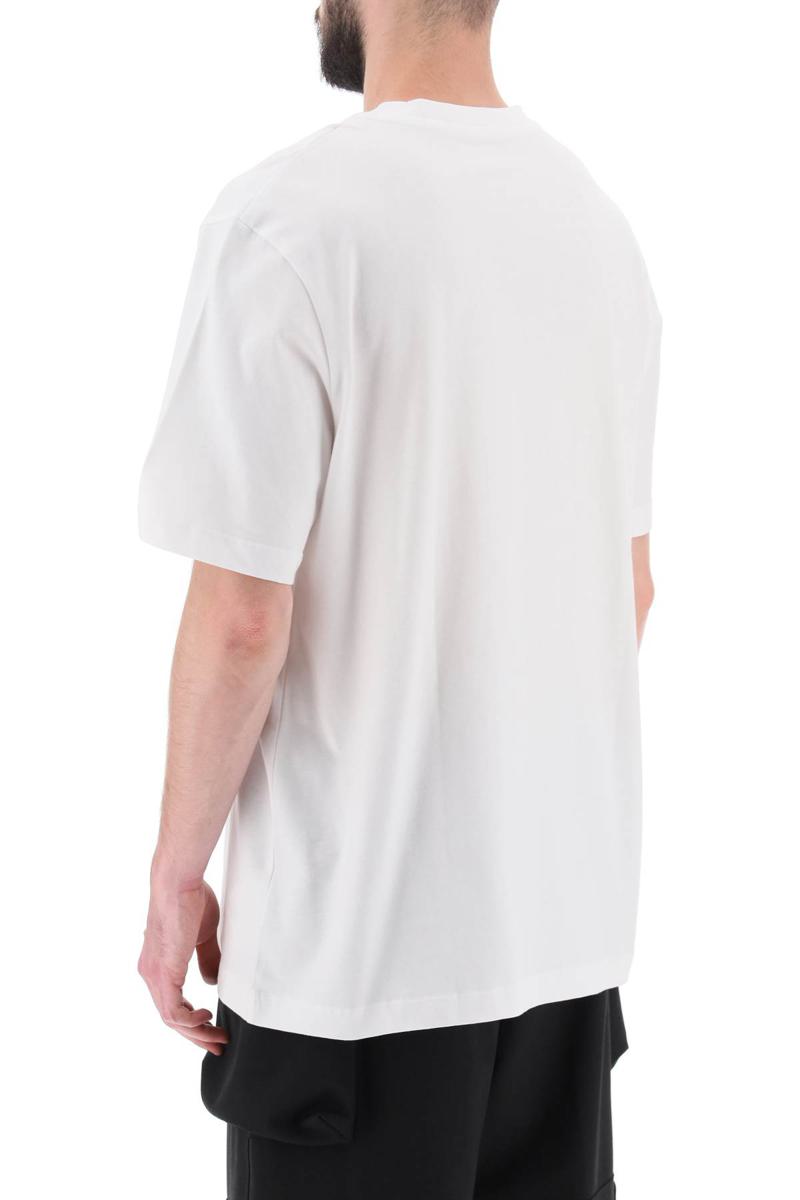 Shop Oamc 'albrecht' T-shirt With Print In Bianco