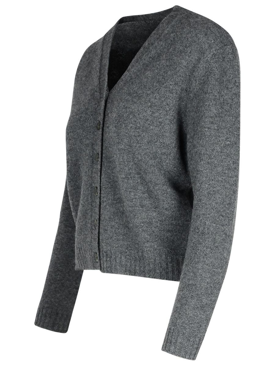 Shop Maison Margiela Lambswool Cardigan In Grey