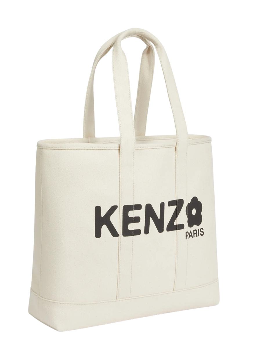 Kenzo Large ` Utility` Canvas Tote Bag In Nude & Neutrals