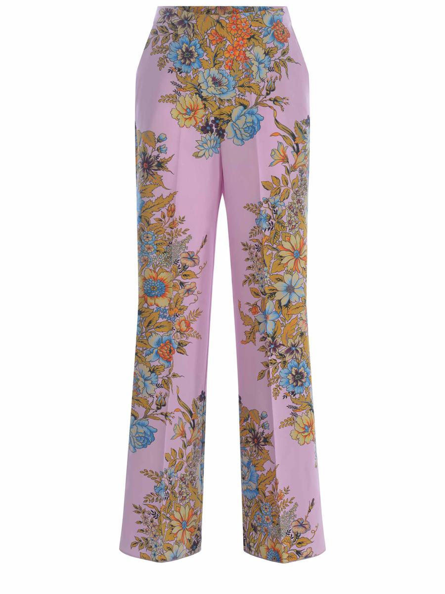Shop Etro Trousers Pink In Rosa