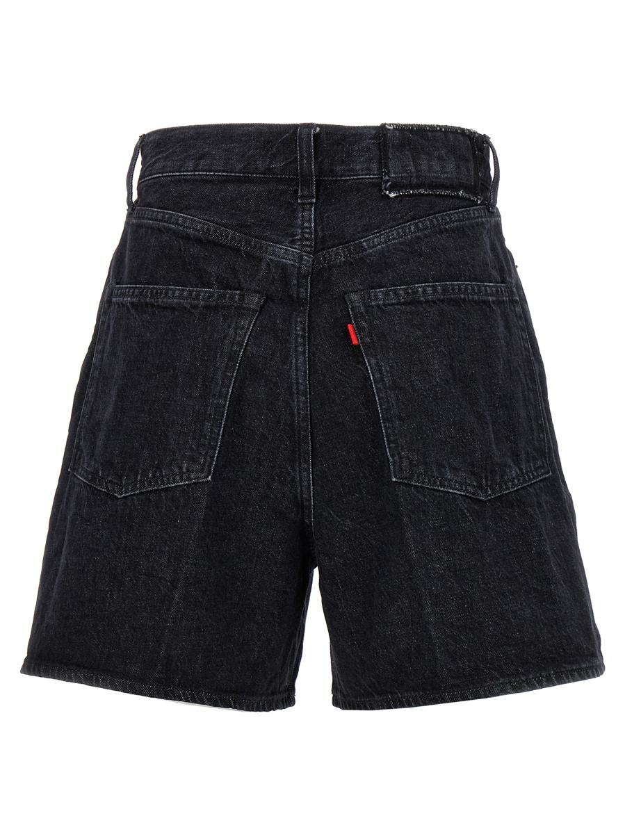 Shop Made In Tomboy Denim Bermuda Shorts In Black