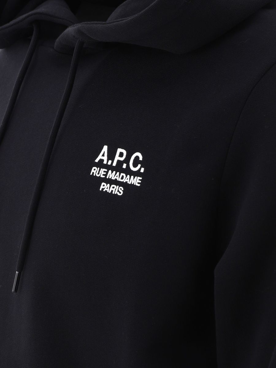 Shop Apc A.p.c. "rue Madame" Hoodie In Black