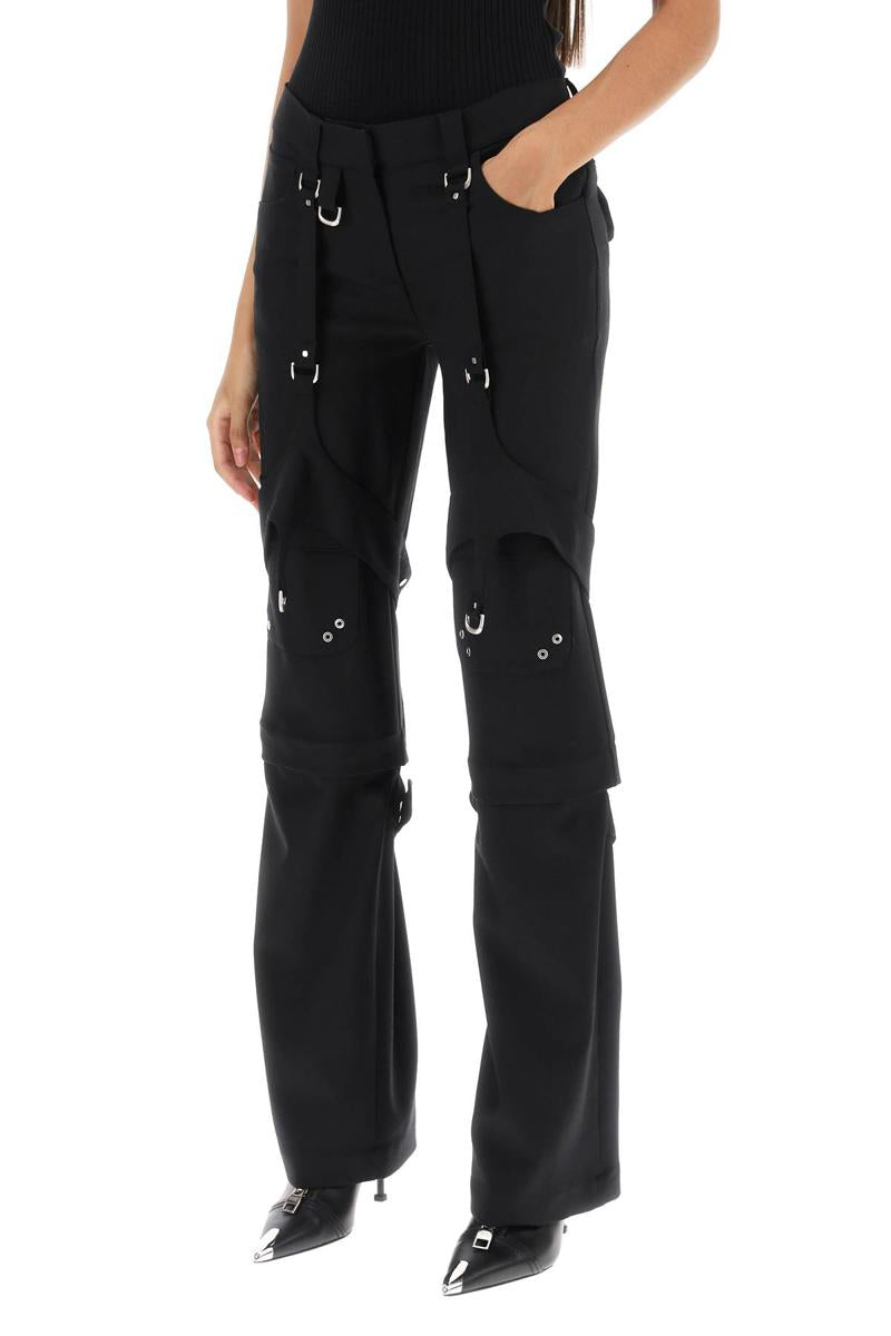 Shop Off-white Cargo Pants In Wool Blend In Nero