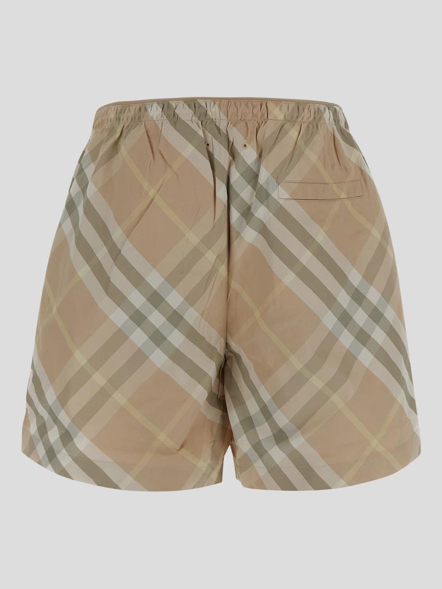 Shop Burberry Shorts In Flax
