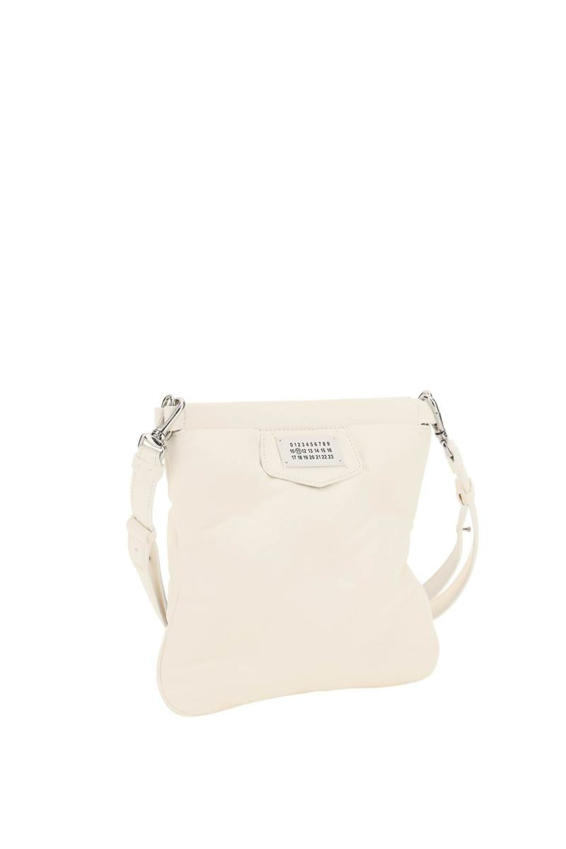 Shop Maison Margiela Flat Glam Slam Bag In Bianco